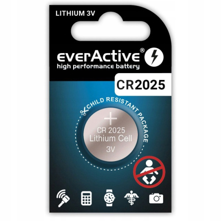 Элемент питания EverActive CR2025 1шт. купить по самой низкой цене