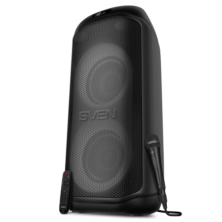 Портативная акустика SVEN PS-1050 (200W(RMS), TWS, BT, USB, mSD, FM, дисп, Д/У, RGB подсветка) купить по самой низкой цене