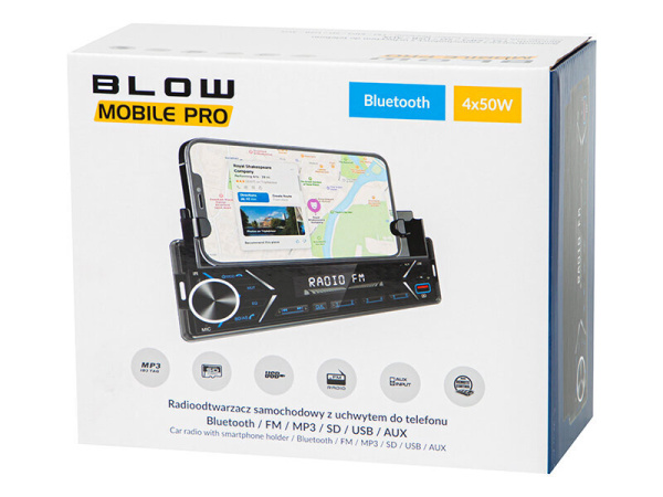 Автомагнитола BLOW MOBILE PRO 1DIN SMART (78-346#) FM, 4x50Вт, AUX, 2*USB/mSD, BT, Д/У купить по самой низкой цене