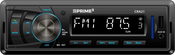 Автомагнитола PRIME3 (CRA21) 1DIN, BT, FM/AM, 4*20W, AUX, ISO/RCA, SD/USB купить по самой низкой цене