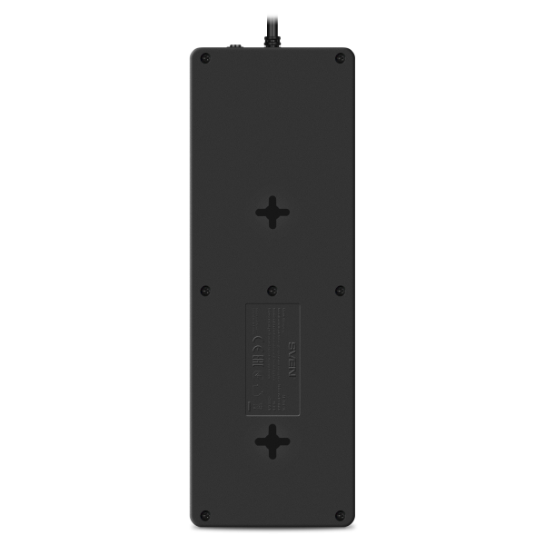 Фильтр SVEN SF-10E-16 (5.0м, max.нагрузка 3680Вт, 10 роз.CEE 7/4, защитные шторки, чёрный) купить по самой низкой цене