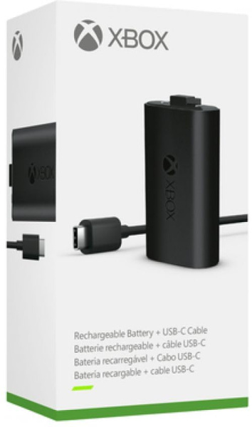 Аккумулятор для геймпадов Microsoft Xbox Series X/S + кабель USB-C   (EAN  889842590371)  чёрный купить по самой низкой цене
