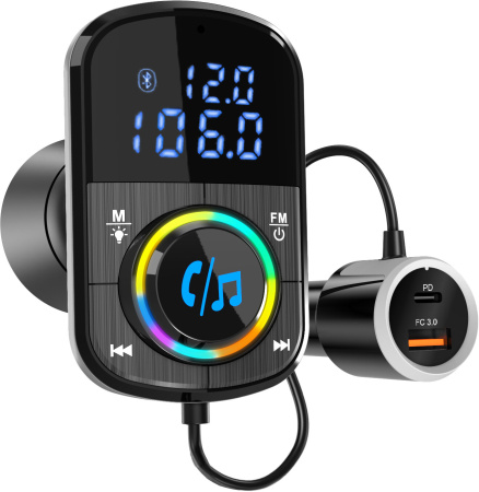 FM-трансмиттер автомобильный Navitel BHF08 PRO (BT 5.3, USB FC, PD, mSD, 12/24V, МР3/WMA/WAV/FLAC) купить по самой низкой цене