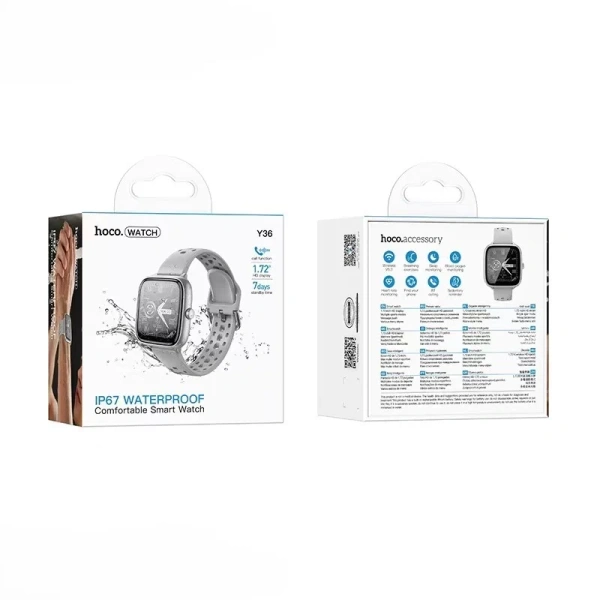 Смарт-часы Hoco Smart Watch Y36 Smart sports watch (call version) (Silver) купить по самой низкой цене