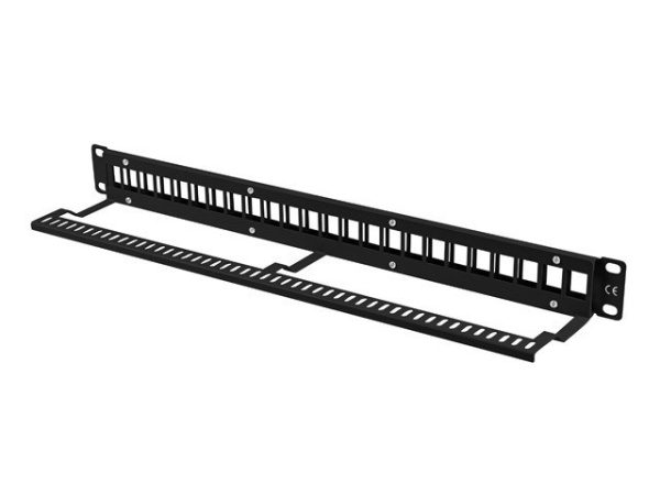 Патч-панель (PATCH PANEL) ETHERNET 19' 1U, Lanberg (PPKS-1024-B) 24p, без разъемов, для модулей Keystone, BLK купить по самой низкой цене