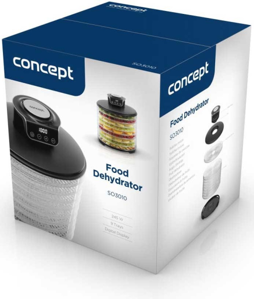 Сушилка для овощей и фруктов Concept (SO3010) 245Вт, 9 поддонов, термостат 35-70°C купить по самой низкой цене