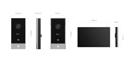 Видеодомофон EZVIZ CS-HP5 (CS-HP5-R100-1W2TFC)(EU-STD) 7' цв.LCD,1080P,Wi-Fi,  2.0МР,  f2.0мм, SPK, Mic купить по самой низкой цене