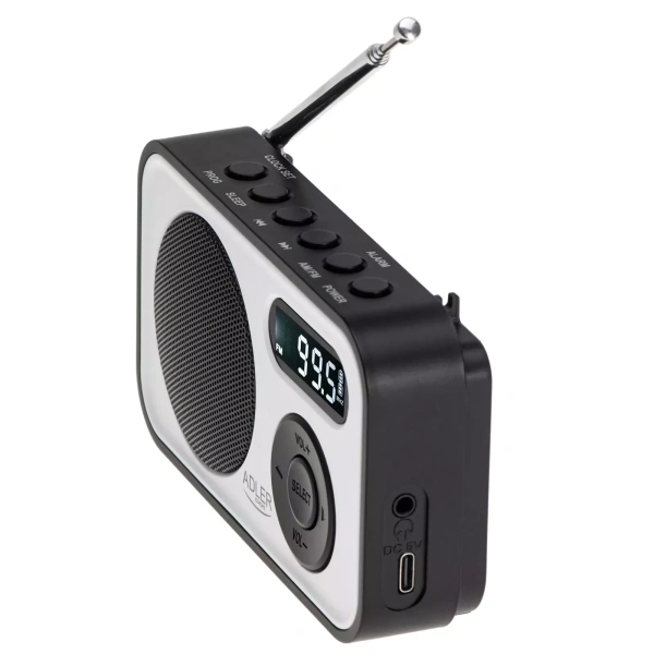 Радиоприемник Adler AD 1906 (FM 87,5 - 108МГц, AM 522 - 1620 KГц, RMS 0,8W, LCD дисплей, будильник) купить по самой низкой цене