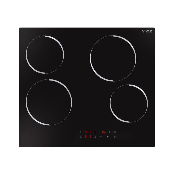 Панель варочная электрич. Vivax HOME BH-04MVC (4 конф, стеклокерамика, сенсорн. упр.) black     (0001337853) купить по самой низкой цене