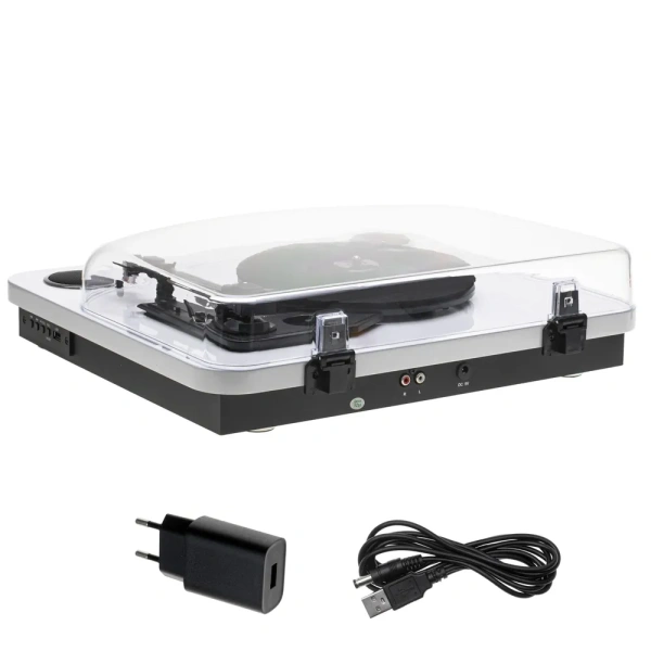 Проигрыватель виниловых пластинок  Adler AD 1914white (33/45/78 rpm, BT5.4, 2*0.8W, USB, RCA) купить по самой низкой цене