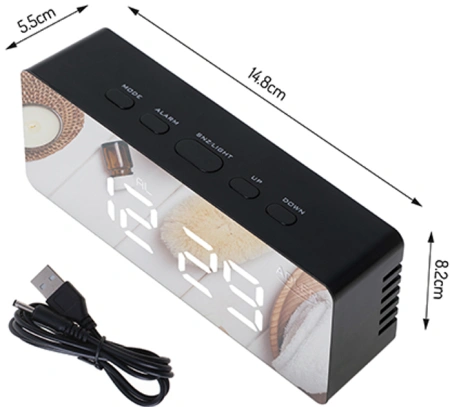 Будильник/часы настольные эектронный Adler AD 1189b (термометр,  3 реж. активации буд-ка) черный купить по самой низкой цене