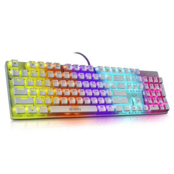 Клавиатура SVEN KB-G9200, USB, RED MECHANICAL SWITCHES, WHITE, подсветка купить по самой низкой цене