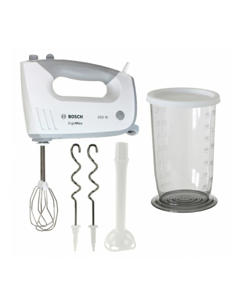 Миксер Bosch MFQ 36440 (ручной,450Вт,5 скор,турборежим) white/grey купить по самой низкой цене