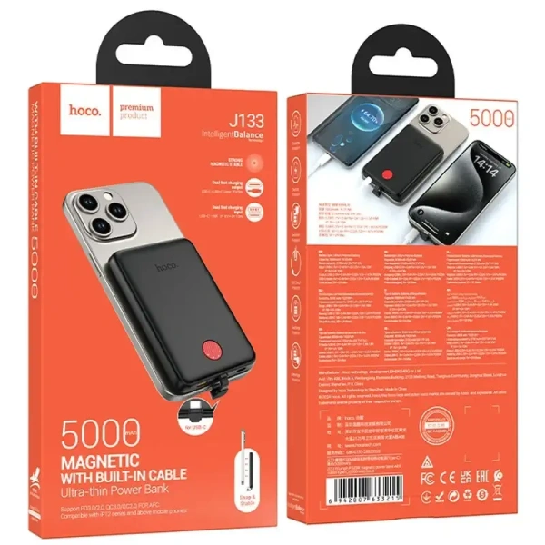 Power Bank Hoco J133 Triumph PD20W + Lightning 5000 mAh (Black) купить по самой низкой цене