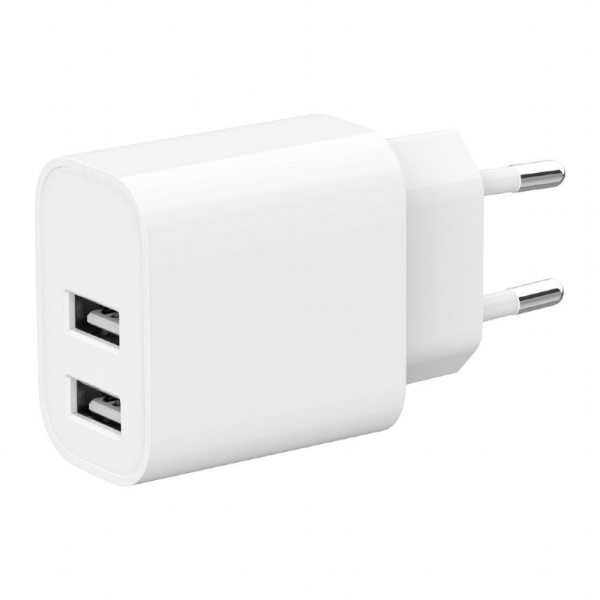 Зарядное устр. GEMBIRD (TA-UC-2A12-01) White, 2*USB Type A, max 2.4A купить по самой низкой цене