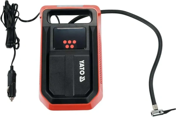 Компрессор автомобильный Yato (YT-73470) 120W, 12V, с электрон. диспл. и светодиодн. лампами, питан.от прикур. купить по самой низкой цене