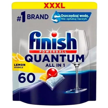 Таблетки для мытья посуды в посудомоечных машинах FINISH A60 QUANTUM AIO LEMON / 4898     (60шт/уп) купить по самой низкой цене