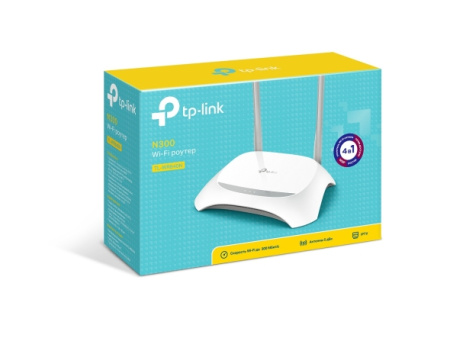 Маршрутизатор TP-LINK TL-WR840N (802.11n/b/g,4p 100Мб,ант.2 внутр) купить по самой низкой цене