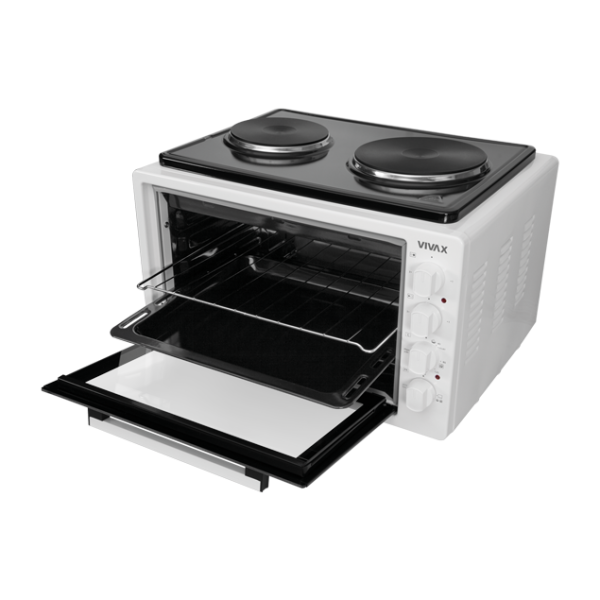 Электропечь VIVAX MO-4201 (42л, 1500Вт, гриль, термостат, электроконфорки) white 0001255276 купить по самой низкой цене