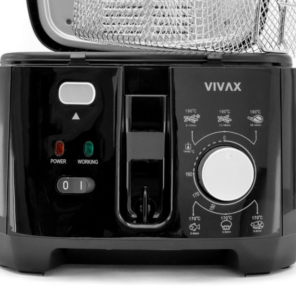 Фритюрница VIVAX DF-1800B (1800Вт, жарка/фритюр, чаша 2.5л, 6 программ)    0002356260 купить по самой низкой цене