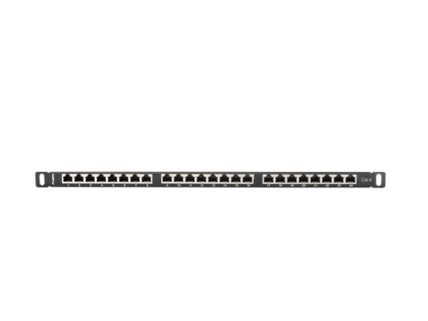 Patch Panel 19', 0.5U, 24port, CAT.6, FTP, LANBERG (PPS6-0024-B) black с органайзером для проводов купить по самой низкой цене