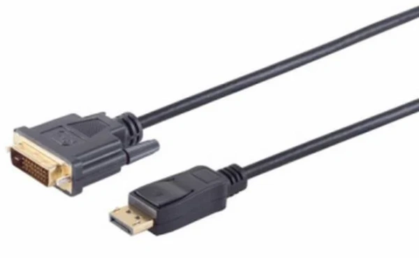 Кабель DP 1m (DP4-DVI-0100.B) DisplayPort  (male) <-> DVI-D cable 24+1 (male), black, bulk купить по самой низкой цене