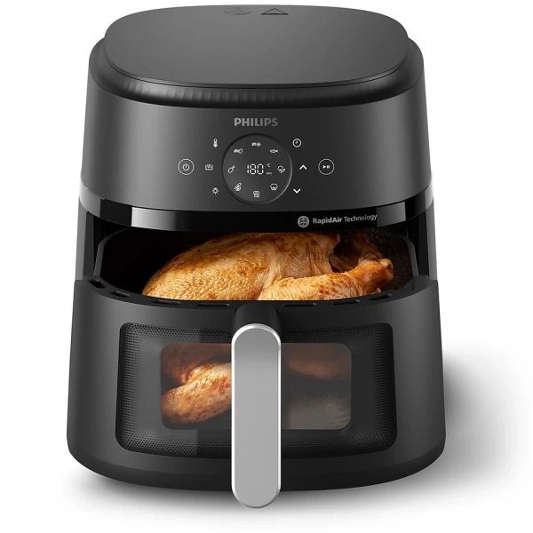 Аэрофритюрница Philips NA231/00 (1700Вт, 6.2л, таймер, сенсорное упр.) чёрная купить по самой низкой цене