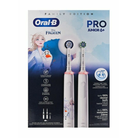 Щетка электрическая зубная Oral-B Pro 3 3000 White + Oral-B Junior Frozen 6 (EAN: 8006540784501) купить по самой низкой цене