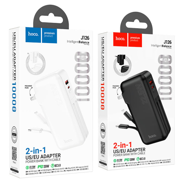 Power Bank Hoco J126 Travel 22.5W+PD20W 10000 mAh (White) купить по самой низкой цене