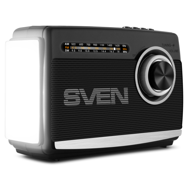 Радиоприемник SVEN SRP-155 BLACK (FM/AM/SW, USB/mSD, Bluetooth, 3Вт, 150-20000Гц, аккум 1200mAh/USB-C DC 5V) купить по самой низкой цене