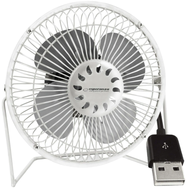 Вентилятор настольный Esperanza Yugo EA149W) 1 скор., d= 15см, Источник питания USB, Белый купить по самой низкой цене