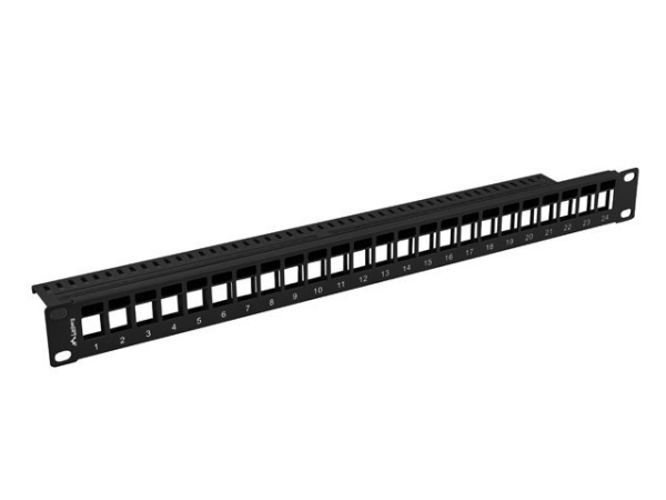 Патч-панель (PATCH PANEL) ETHERNET 19' 1U, Lanberg (PPKS-1024-B) 24p, без разъемов, для модулей Keystone, BLK купить по самой низкой цене
