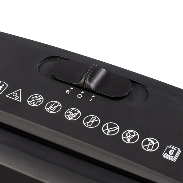 Уничтожитель документов Hama Mini S6 BLACK (50540) 6л. 80гр/м, полоски 8мм, P-1, установл. на стандарт.корзине купить по самой низкой цене