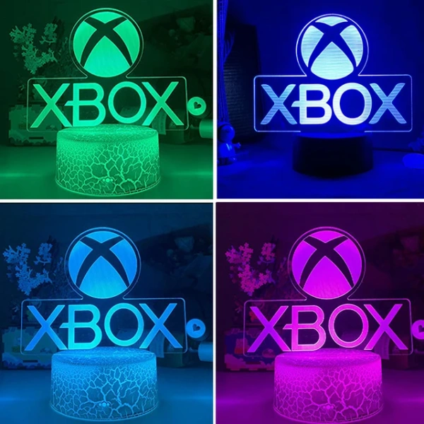 Световая вывеска 3D Night Light Game Console Icon Logo Sensor + пульт купить по самой низкой цене