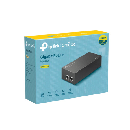Инжектор PoE++ TP-Link (POE170S) IEEE 802.3af/at/bt , 1 порт RJ45 10/100/1000 Мбит/с, макс. 60W купить по самой низкой цене
