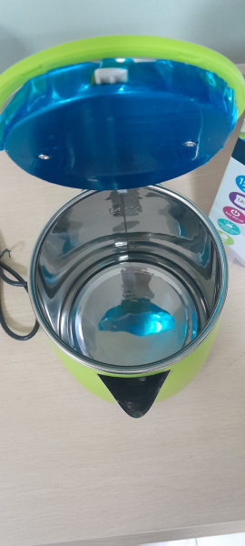 Электрочайник ERGOLUX (ELX-KS06-C16) 1.8л, 1500Вт, двойные стенки нерж.сталь/пластик, салатовый (13940) Уценка купить по самой низкой цене