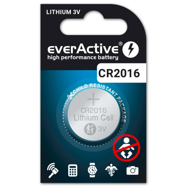 Элемент питания EverActive CR2016 1шт. купить по самой низкой цене