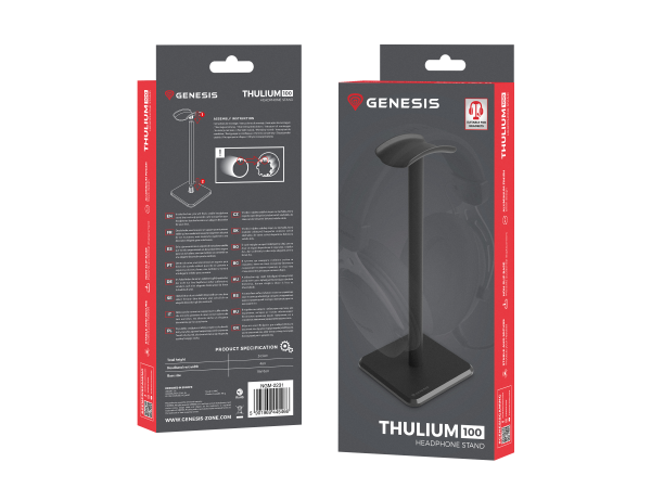 Подставка для наушников GENESIS Thulium 100 BLACK (NGM-2231) ABS, Анодированный алюминий, TPU купить по самой низкой цене