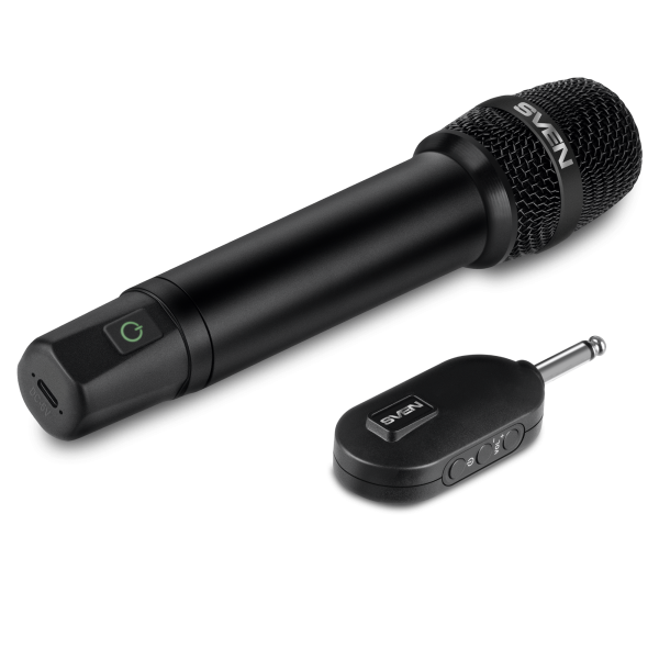 Микрофон SVEN MK-740 (беспроводной, 100-12000Гц, jack 6.3mm, 180mAh) black купить по самой низкой цене