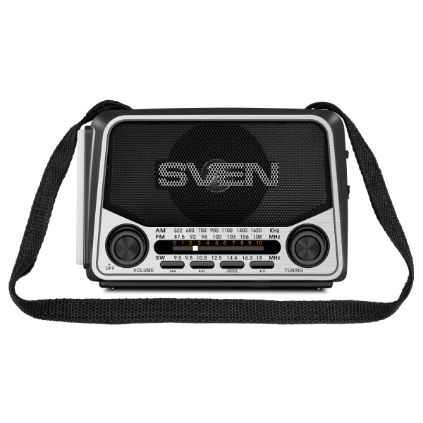 Радиоприемник SVEN SRP-150 GREY (FM/AM/SW, USB/mSD, Bluetooth, 3Вт, 150-20000Гц, аккум 1200mAh/USB-C DC 5V) купить по самой низкой цене