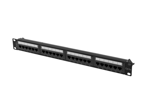 Patch Panel 19', 1U, 24port, CAT.6A, UTP, LANBERG (PPUA-1024-B) black купить по самой низкой цене