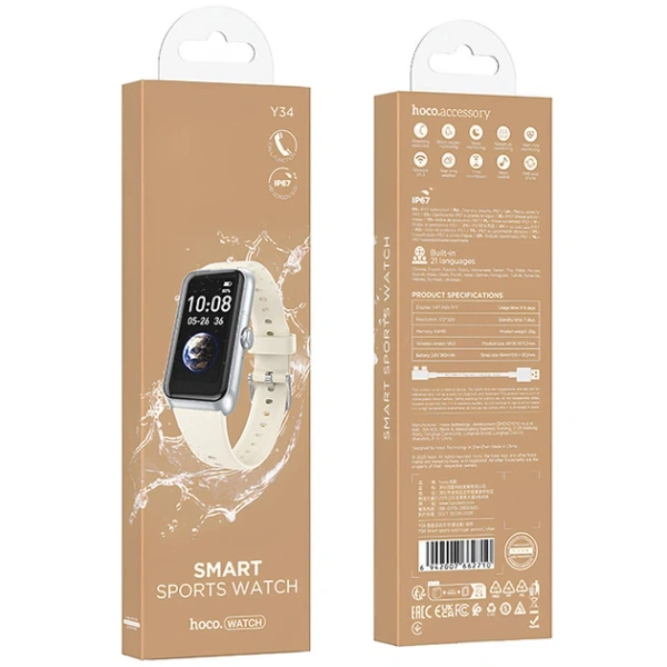 Смарт-часы Hoco Smart Watch Y34 Smart sports watch (call version) (Silver) купить по самой низкой цене