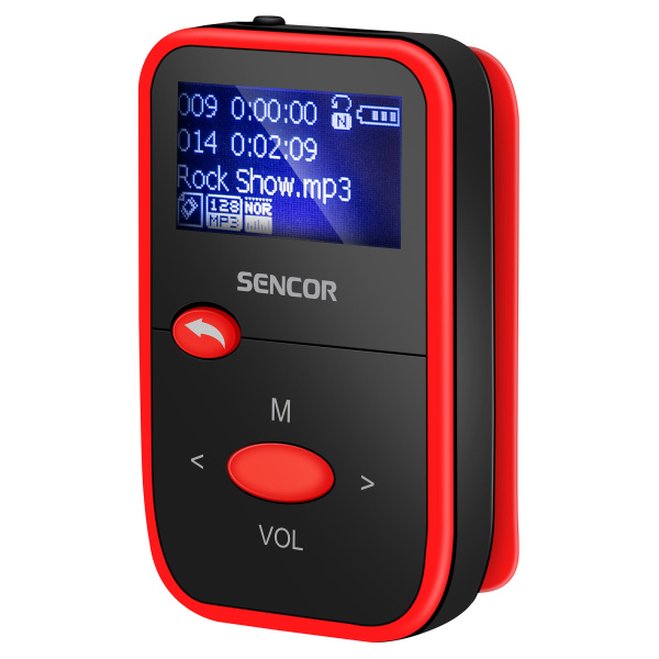 MP3-плеер 8Gb Sencor (SFP 4408RD) 1.1' ЖК, FM-радио, mUSB, MP3 / WMA, аккумул. 3.7В / 110мАч, запись в WAV купить по самой низкой цене