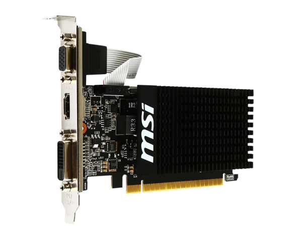 Видеокарта PCI-E 2.0 2Gb DDR3 MSI GT 710 2GD3H LP (GT 710 2GD3H LP) 64b, HDMI/DVI-D, Low Profile купить по самой низкой цене
