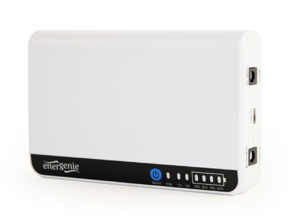 Блок UPS GEMBIRD EG-UPS-DC18 (вход 12V VDC, выход 12V DC/1.5A или 15V DC/1.2A +/- 5%, max 18W) White купить по самой низкой цене