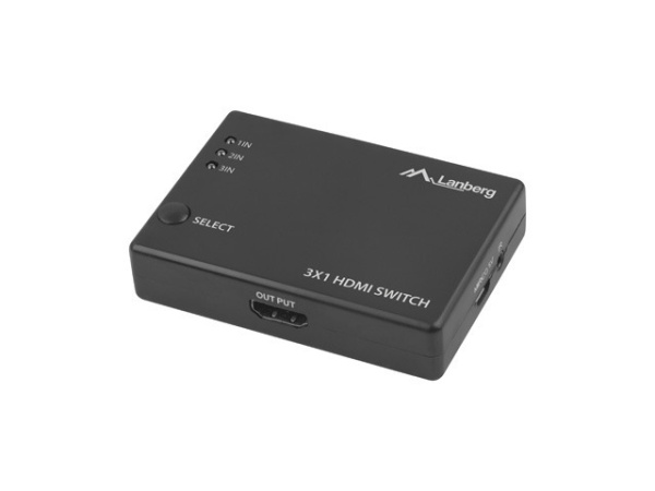 VIDEO SWITCH (коммутатор) Lanberg (SWV-HDMI-0003) 3p*HDMI 2.0b -> 1p*Micro USB, 4K, HDR10, Д/У купить по самой низкой цене