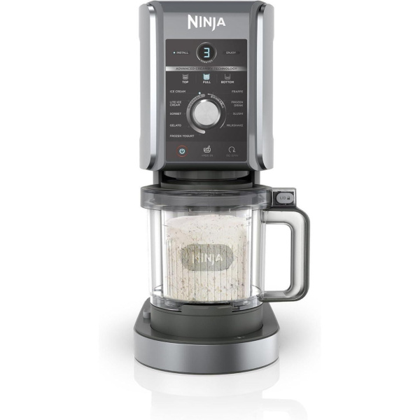 Мороженица Ninja CREAMi Deluxe10-в-1 (NC502EU) 800Вт, 0.7л, серебр. купить по самой низкой цене