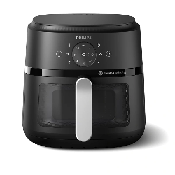 Аэрофритюрница Philips NA231/00 (1700Вт, 6.2л, таймер, сенсорное упр.) чёрная купить по самой низкой цене