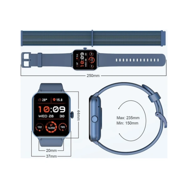 Смарт-часы Blackview R50 Blue (1.85', BT 5.3, iOS/Android, OS Android Wear, Оксиметр) купить по самой низкой цене