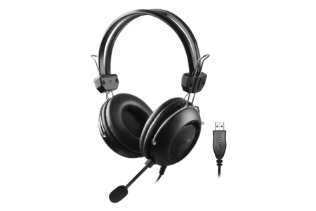 Наушники с микрофоном A4tech HU-35 BLACK (накладные закрытые, USB, 20-20000Hz, 32Om, 2m) купить по самой низкой цене